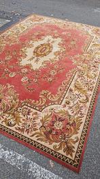 Prachtig mega groot XXL vintage oud roze Perzisch tapijt 350, Perzisch, 200 cm of meer, Ophalen of Verzenden, Zo goed als nieuw