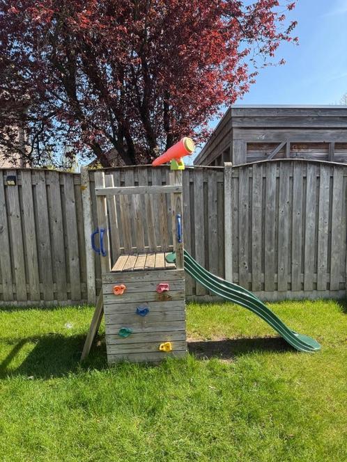 Speeltoestel met glijbaan, Kinderen en Baby's, Speelgoed | Buiten | Speeltoestellen, Gebruikt, Glijbaan, Klimwand, Ophalen