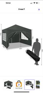 Partytent 3x3m - Eenmalig gebruikt, incl. zijwanden, Tuin en Terras, Ophalen, Opvouwbaar, Partytent, Minder dan 4 meter
