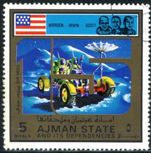 Ajman 2673-A - Apollo 15 Programma, Postzegels en Munten, Postzegels | Azië, Gestempeld, Midden-Oosten, Ophalen of Verzenden