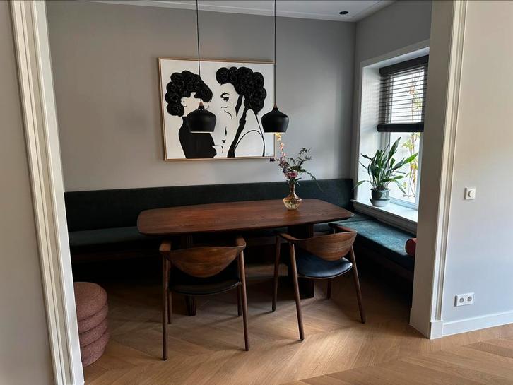 Deens ovale tafel van massief eikenhout van Meubols, Huis en Inrichting, Tafels | Eettafels, Zo goed als nieuw, 50 tot 100 cm