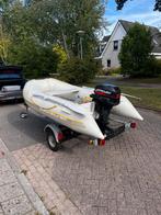 Rubberboot 270 met 6PK 2T op trailer, Watersport en Boten, Ophalen, Gebruikt, Overige typen, Motorboot