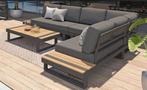 4SO Loungeset 4 seasons outdoor hoekbank allumium teak, Tuin en Terras, Tuinsets en Loungesets, Ophalen, Gebruikt, Bank, Aluminium