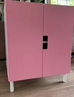 MOET NU WEG: Ikea Stuva kast, roze deurtjes, Gebruikt, Minder dan 50 cm, Ophalen, Minder dan 90 cm