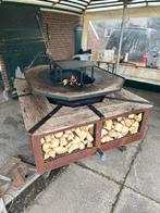 BBQ & Vuurschaal Aanhanger – Gezelligheid op wielen!, Tuin en Terras, Vuurschalen, Ophalen, Gebruikt