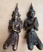 Twee Thaise tempelwachters (m/v), brons, Ophalen of Verzenden