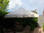 Tuin parasol, ecru ,houten frame met voet, Ophalen, Gebruikt, Zweefparasol, Waterdicht