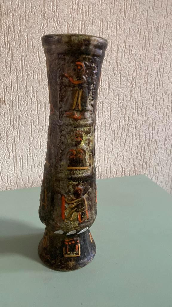 Langwerpige vaas met vakjes, Antiek en Kunst, Antiek | Vazen, Ophalen of Verzenden