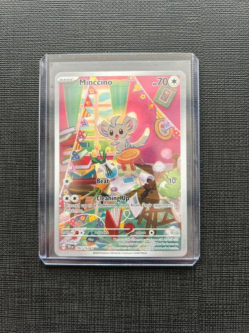 Minccino 182/162 Pokémon Kaart, Hobby en Vrije tijd, Verzamelkaartspellen | Pokémon, Zo goed als nieuw, Losse kaart, Foil, Verzenden