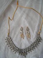 nieuwe ketting en oorbellen nr RR 454, Verzenden, Nieuw, Zilver, Overige materialen