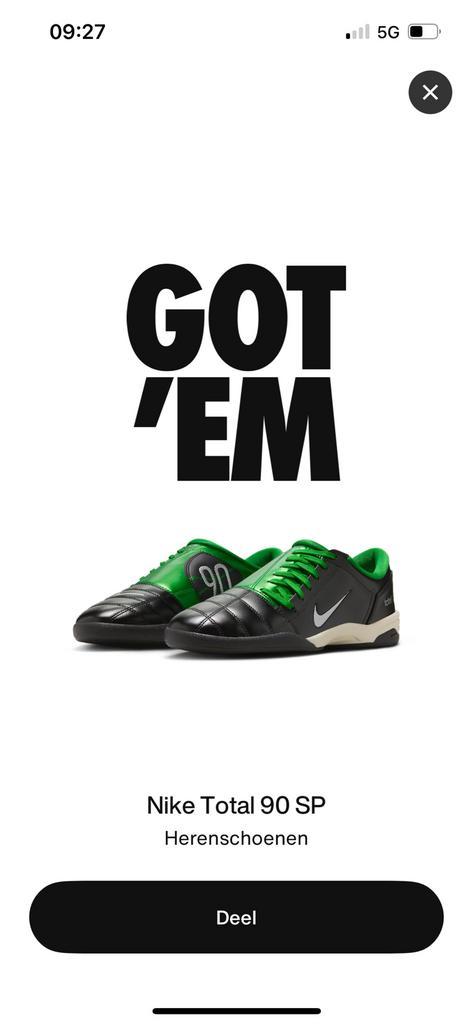 Nike total 90 swoosh quit the rage 44, Kleding | Heren, Schoenen, Nieuw, Ophalen of Verzenden