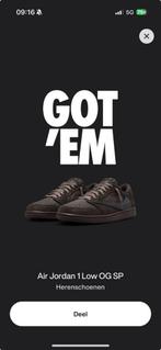 Travis Scott x Air Jordan 1 Low OG SP "Velvet Brown" maat 42, Ophalen, Nieuw, Bruin