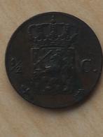 1/2 cent uit 1873, Willem III, Nederland, Ophalen of Verzenden, Koning Willem III, 1 cent, Losse munt