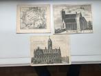 Middelburg, 3 originele prent, 1e druk, 1711, Verzenden