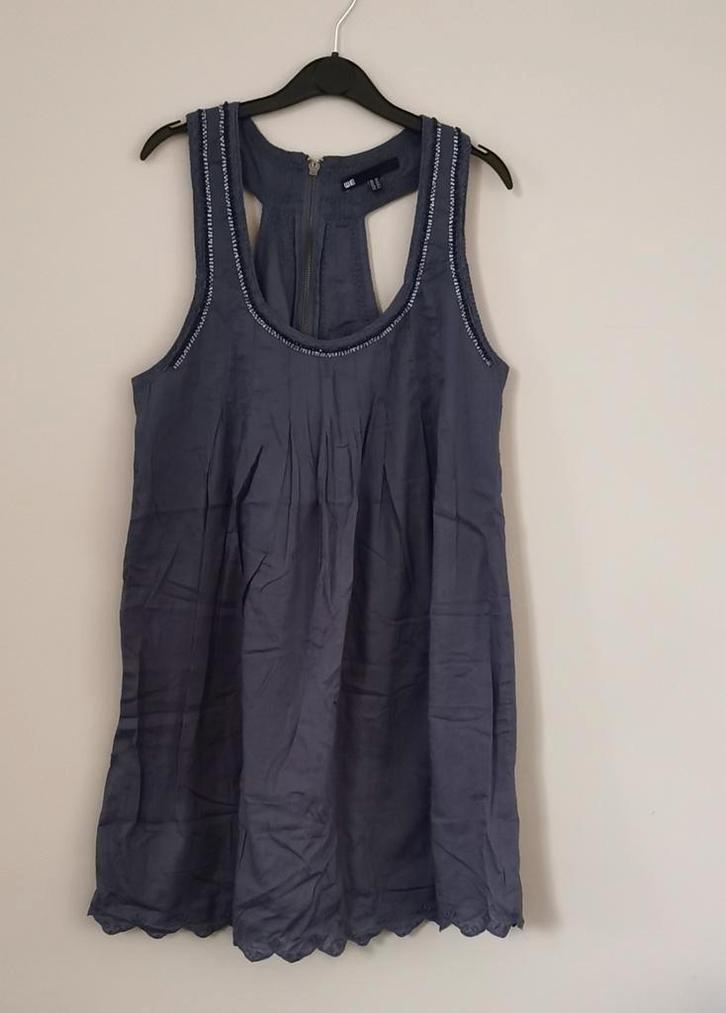 WE overgooier mt. 40, Kleding | Dames, Jurken, Zo goed als nieuw, Maat 38/40 (M), Blauw, Boven de knie, Verzenden