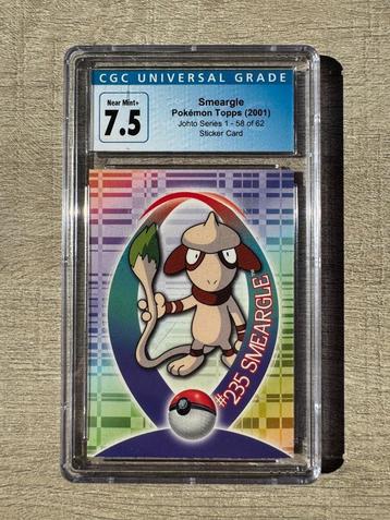 Pokemon TOPPS Jotho series 1 - Sticker Smeargle 58 - CGC7.5 beschikbaar voor biedingen