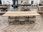 Unieke eiken eettafel – massief uit één stuk 300x120cm, Ophalen, Eikenhout, 200 cm of meer, 50 tot 100 cm