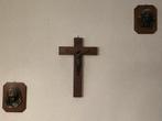Religieuze set: Kruisbeeld met Jozef en Maria, Antiek en Kunst, Ophalen of Verzenden