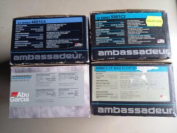 ABU / Record Ambassadeur. ALLEEN DE DOOSJES, 4 stuks beschikbaar voor biedingen
