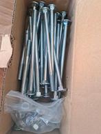 Slotbouten verzinkt M8 x 150 cm + 50 moeren, Ophalen of Verzenden, Nieuw, 100 tot 250 mm, Bouten of Moeren