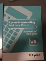 Lyceo samenvatting wiskunde b havo 2021, Ophalen of Verzenden, Zo goed als nieuw