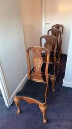 4 Antieke wortelnoten eetkamerstoelen, Ophalen