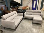 set 2 zitsbank en 2,5 zitsbank stof grijs taupe H&H €415, Huis en Inrichting, Banken | Bankstellen, 150 tot 200 cm, Driepersoons