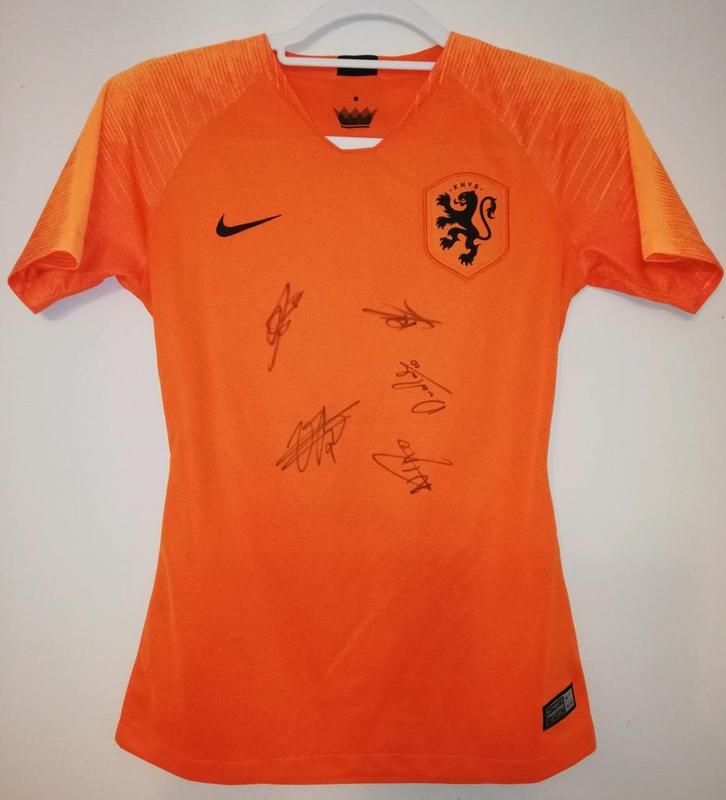 Nederlands elftal (v) shirt 2018 gesigneerd, Sport en Fitness, Voetbal, Zo goed als nieuw, Shirt, Maat XS of kleiner, Verzenden