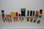 Vintage Speelgoed houten blokken uit 1968, 38 delig, Verzenden, Gebruikt, Overige typen