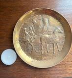 Koperen bordje met afbeelding van paard en wagen, Antiek en Kunst, Antiek | Wandborden en Tegels, Ophalen