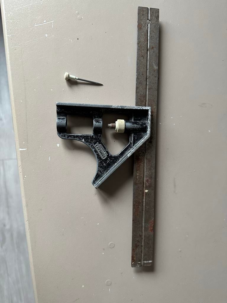 Stanley verstelbare schrijfhaak met kraspen, Ophalen of Verzenden, Gebruikt