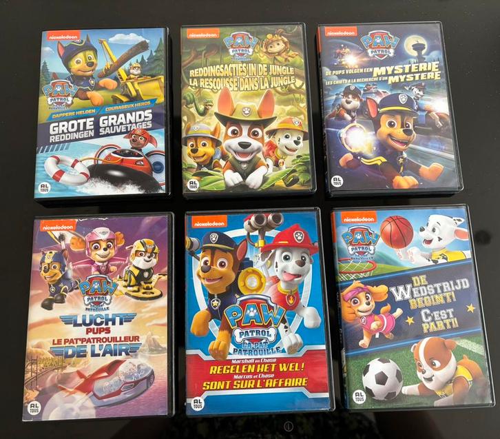 Pakket Paw Patrol DVDs 6 stuks -Slechts 1,50 euro per stuk!, Cd's en Dvd's, Dvd's | Kinderen en Jeugd, Zo goed als nieuw, Film
