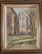 Kerkgebouwen met plantsoen, Antiek en Kunst, Kunst | Schilderijen | Klassiek, Ophalen of Verzenden