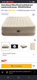 Intex Ultra Plush luchtbed 2 persoons, Ophalen of Verzenden, Ingebouwde pomp, Nieuw, 2-persoons