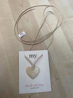My Jewellery Ocean beige koord ketting met hart Nieuw, Ophalen of Verzenden, Nieuw, Overige materialen