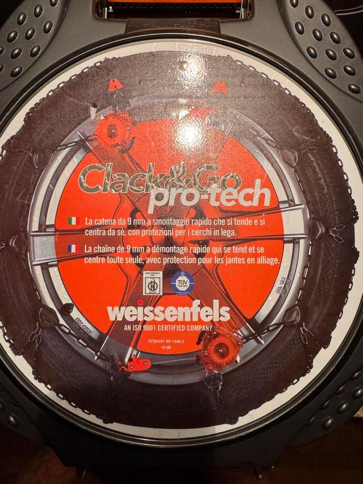 Weissenfels Sneeuwkettingen Clack&Go Pro-tech, Auto diversen, Sneeuwkettingen, Zo goed als nieuw, Ophalen of Verzenden