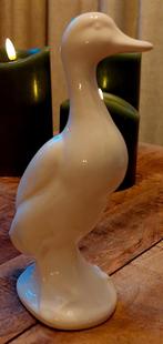 Delfts Wit Aardenwerken Eend Beeld, Verzamelen, Beelden en Beeldjes, Ophalen, Gebruikt, Dier