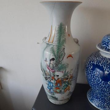 antiek chinees vaas groot 60cm beschikbaar voor biedingen