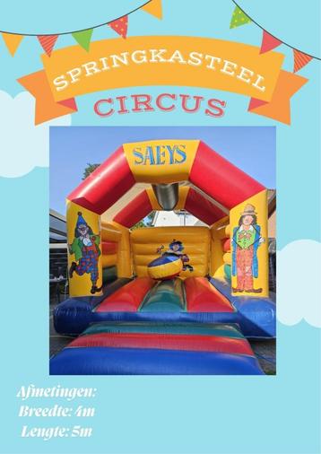 Springkussen Circus te huur beschikbaar voor biedingen