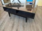 Ikea Salontafel (zwart) met glazen plaat, Ophalen, 50 tot 100 cm, 100 tot 150 cm, Glas