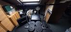 Barbell Set 131kg compleet met squat rek en dropmats, Sport en Fitness, Benen, Gebruikt, Krachtstation, Ophalen of Verzenden
