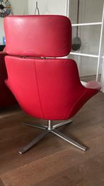 Walter Knoll Rode Leren Draaifauteuil, Huis en Inrichting, Fauteuils, Ophalen, Gebruikt, Design, 75 tot 100 cm