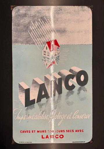 Emaille Reclamebord LANCO beschikbaar voor biedingen