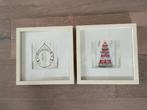 2 x aquarel zee strand thema. Vuurturen en boei. Miriam Kant, Antiek en Kunst, Ophalen