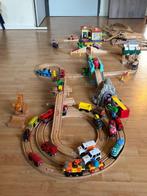 Houten treinbaan, Kinderen en Baby's, Speelgoed | Houten speelgoed, Ophalen, Gebruikt, Overige typen