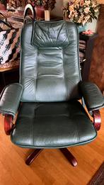 Fauteuil met ligstand, Huis en Inrichting, Fauteuils, Ophalen, Gebruikt, Leer, 50 tot 75 cm