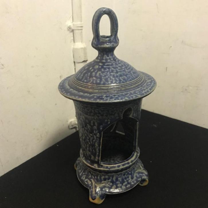 Keramiek: 'Lantaarn'...kleur grijs - blauw, Antiek en Kunst, Antiek | Keramiek en Aardewerk, Ophalen of Verzenden