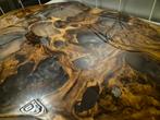 Unieke NIEUWE mooie Epoxy boomstamtafel !, Nieuw, Vijf personen of meer, 150 tot 200 cm, Overige vormen