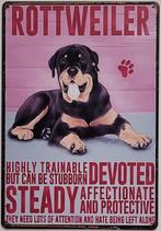 Rottweiler hond eigenschappen reclamebord van metaal deco, Info@deconoord.nl, Deco Noord, Nieuw, Ophalen of Verzenden