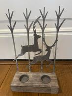 Zgan theelichthouder met metalen elanden erop, Diversen, Ophalen of Verzenden, Zo goed als nieuw